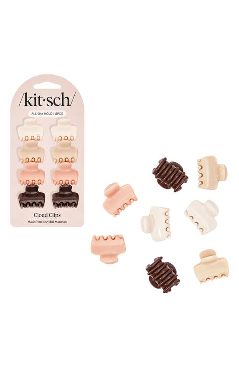 Mini Puffy 8-Piece Assorted Claw Clips Set