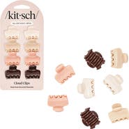 Kitsch Mini Puffy 8-Piece Assorted Claw Clips Set