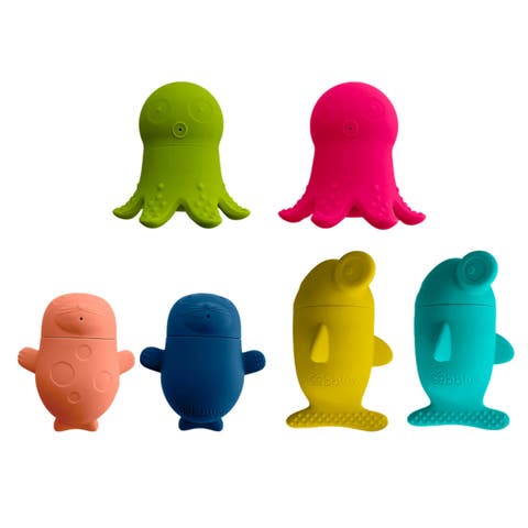 Buddies Silicone Mix and Match Bath Toys Set of 6