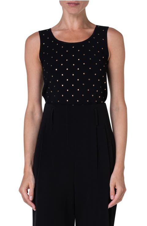 Stud Dot Sleeveless Tank