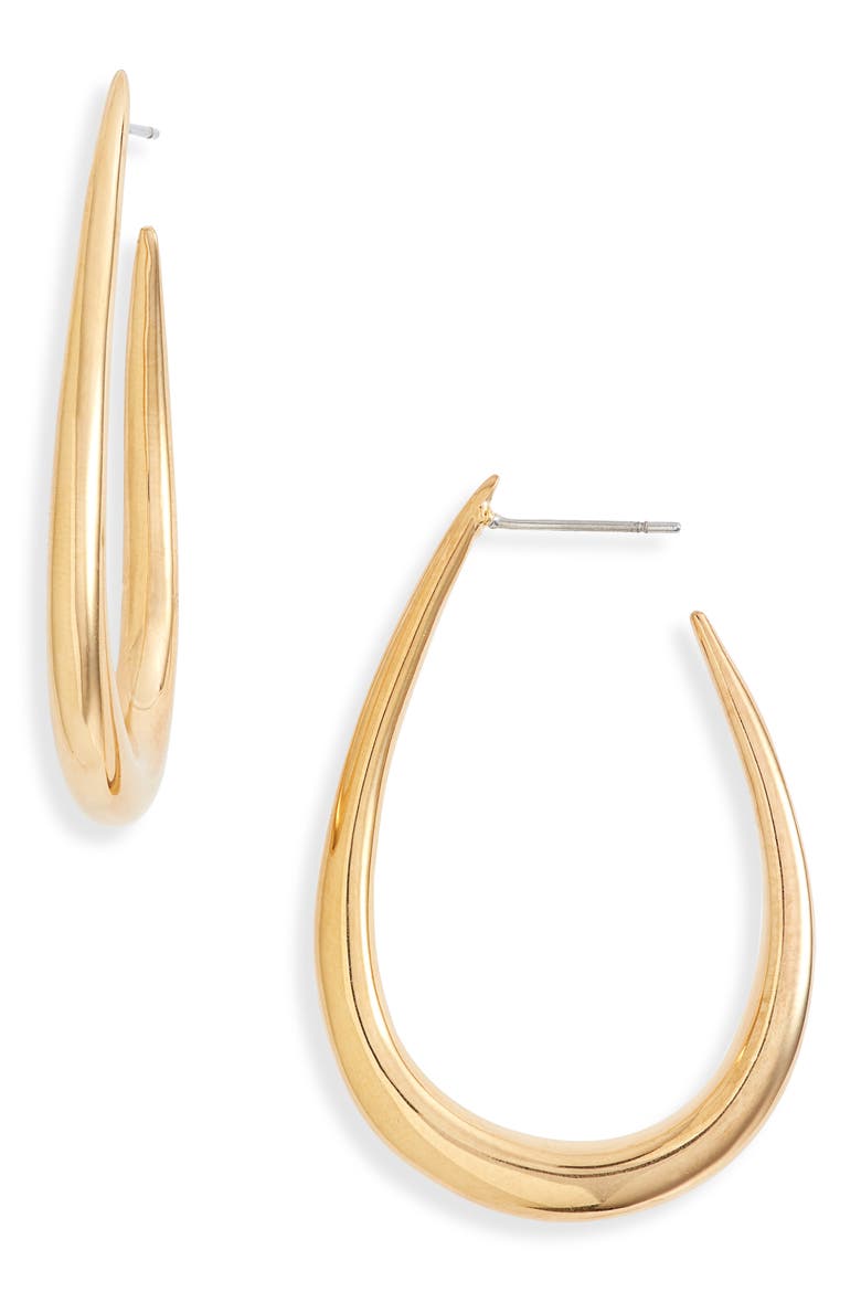 Mezi Maxi Hoop Earrings, Main, color, GOLD