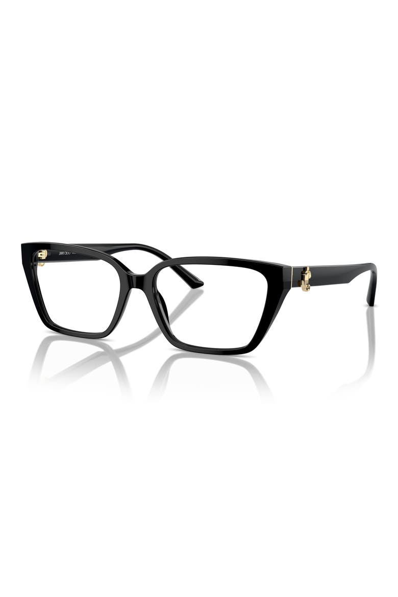 55mm Cat Eye Optical Glasses, Alternate, color, BLACK / DEMO LENS