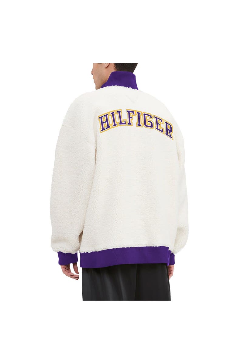 Tommy Hilfiger Men's Tommy Hilfiger Cream Minnesota Vikings Jordan Sherpa Quarter-Zip Sweatshirt, Alternate, color, Cream