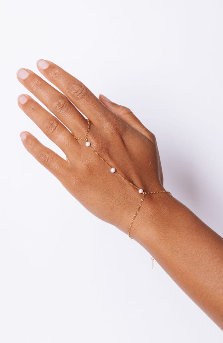 Set & Stones Bobbi Hand Chain, Alternate, color, Gold