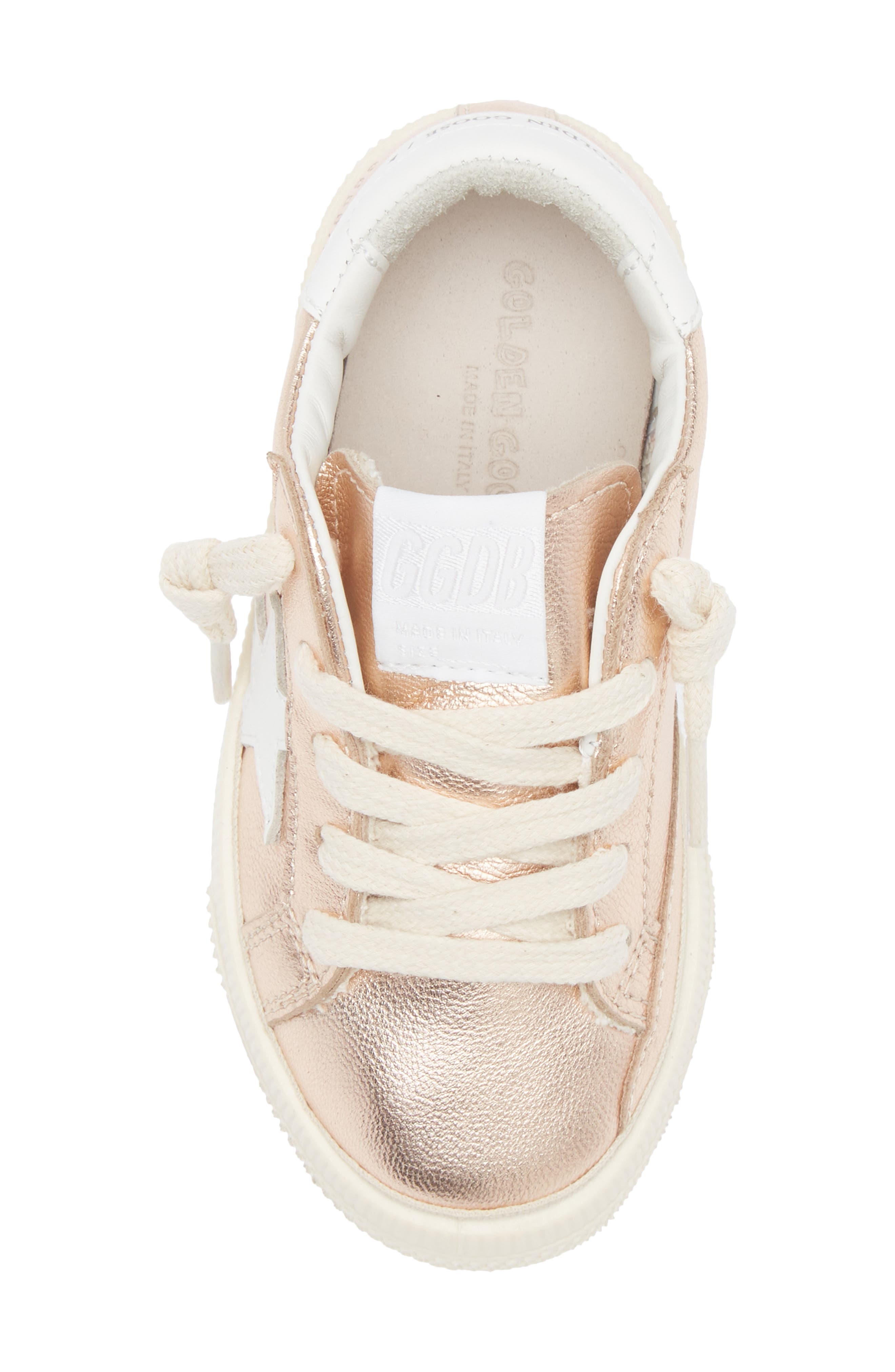Golden Goose Kids' May Metallic Leather Low Top Sneaker, Alternate, color, 