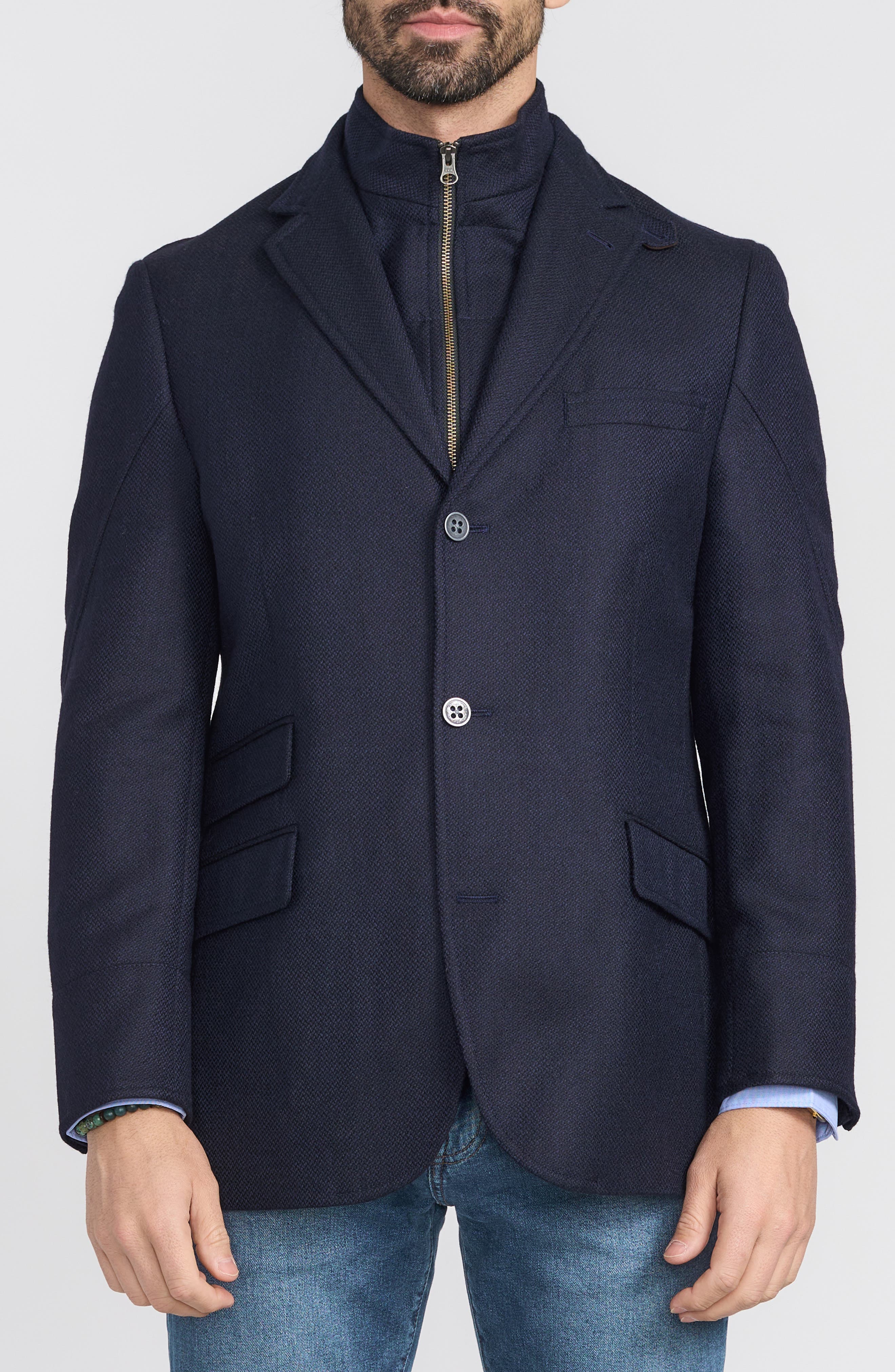 FLYNT Regular Fit Wool & Cashmere Hybrid Sport Coat