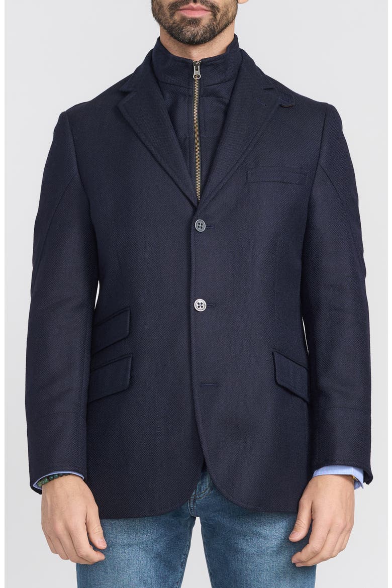 Regular Fit Wool & Cashmere Hybrid Sport Coat, Main, color, NAVY