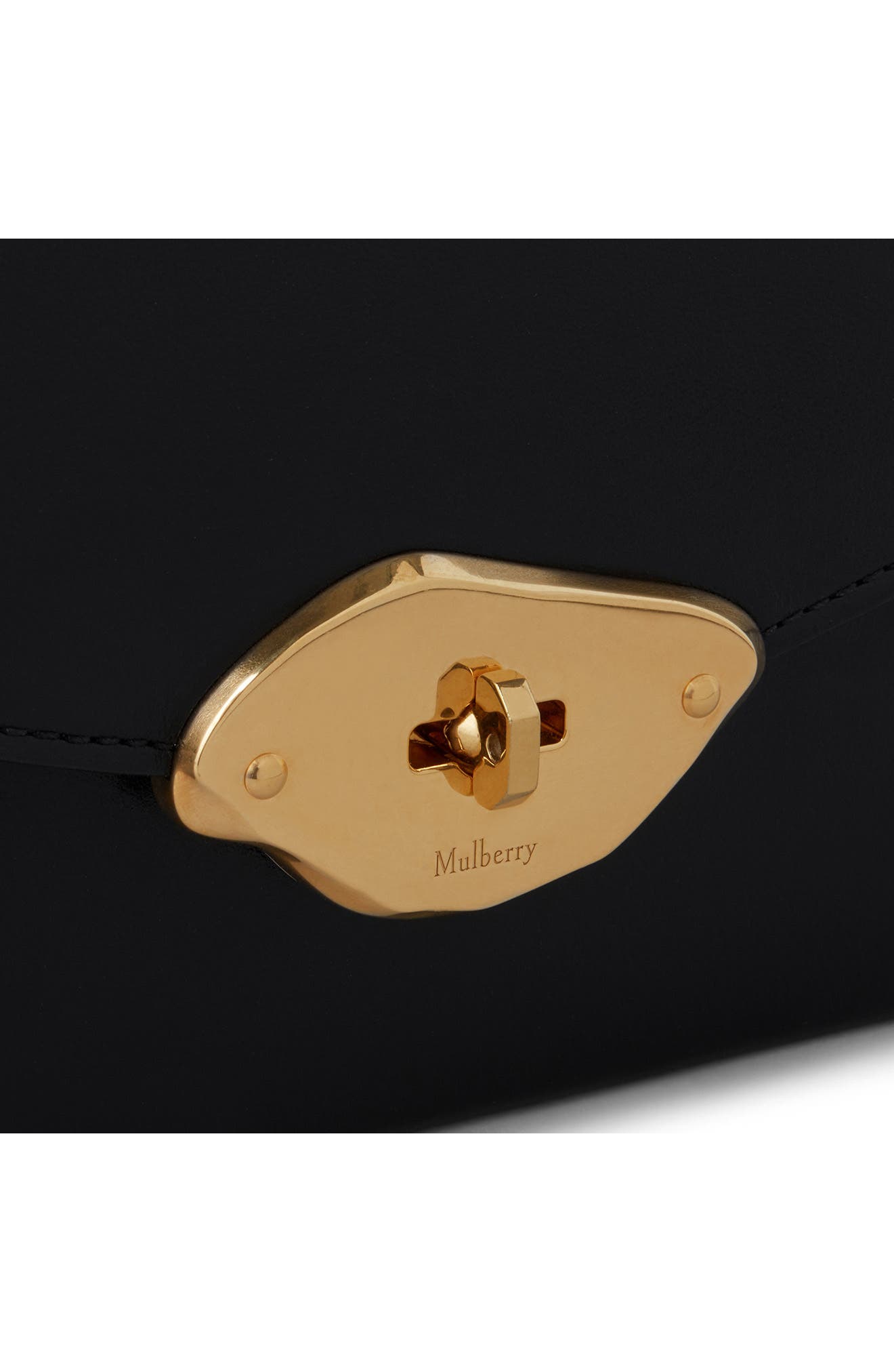 Mulberry Lana High Gloss Leather Top Handle Bag, Alternate, color, Black