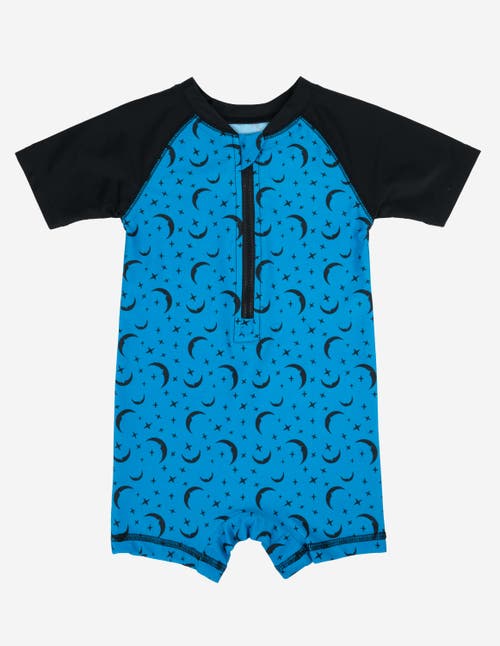 Leveret Baby One-piece Rashguard, Upf 50+ Sun Protection Swimwear In Blue