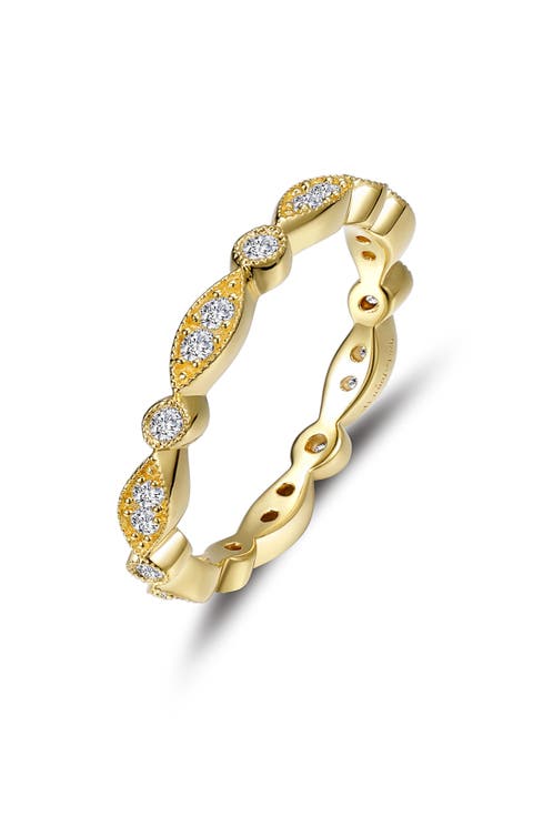 Simulated Diamond Milgrain Eternity Band Ring
