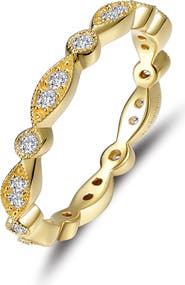 Lafonn Simulated Diamond Milgrain Eternity Band Ring
