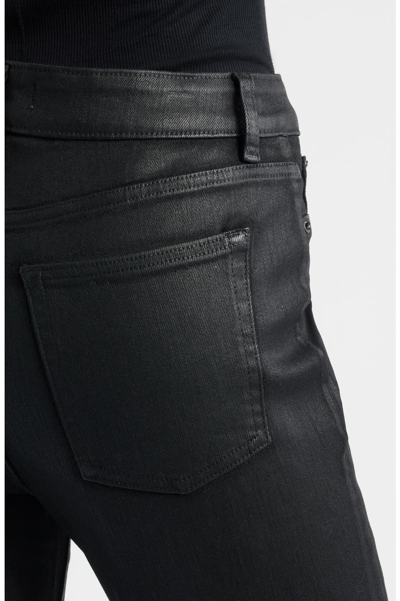 NAO Coated High Waist Bootcut Jeans, Alternate, color, COATED NOIR