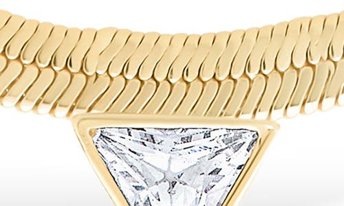 Sterling Forever Ruth Cubic Zirconia Pendant Herringbone Chain Necklace
