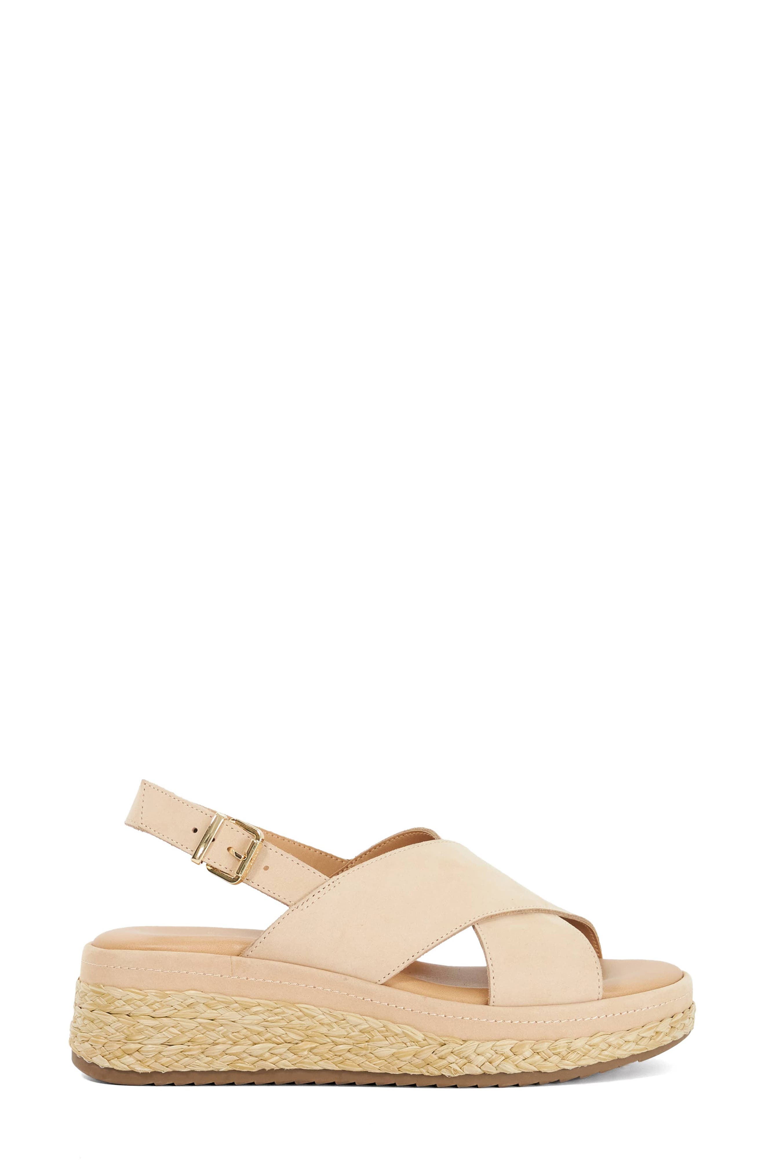 Dune London Kiya Slingback Platform Wedge Sandal, Alternate, color, Blush
