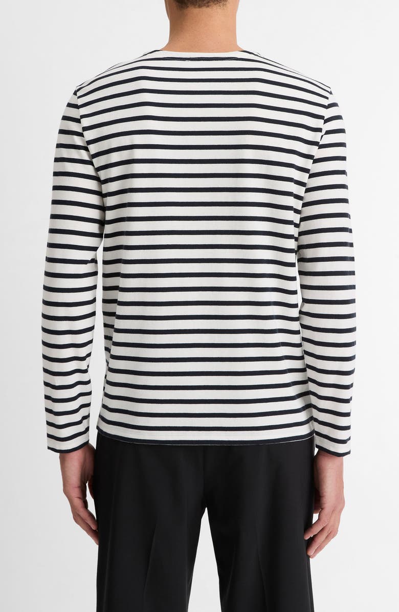 Vince Stripe Long Sleeve T-Shirt, Alternate, color, Natural/Coastal