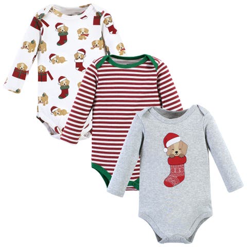 Essential Long-Sleeve Cotton Bodysuit Triple Set