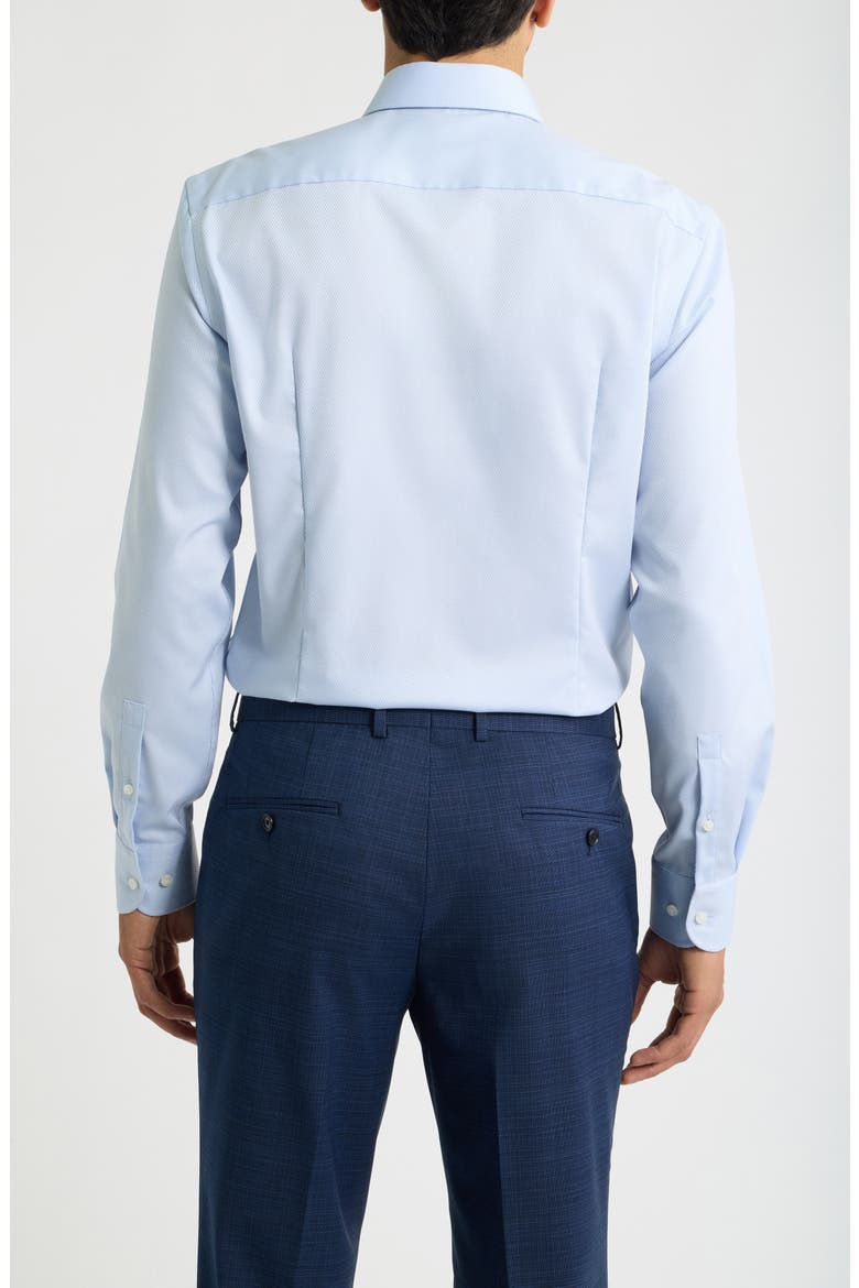 Hank Slim Fit Easy Iron Micro Pattern Dress Shirt, Alternate, color, LIGHT/ PASTEL BLUE