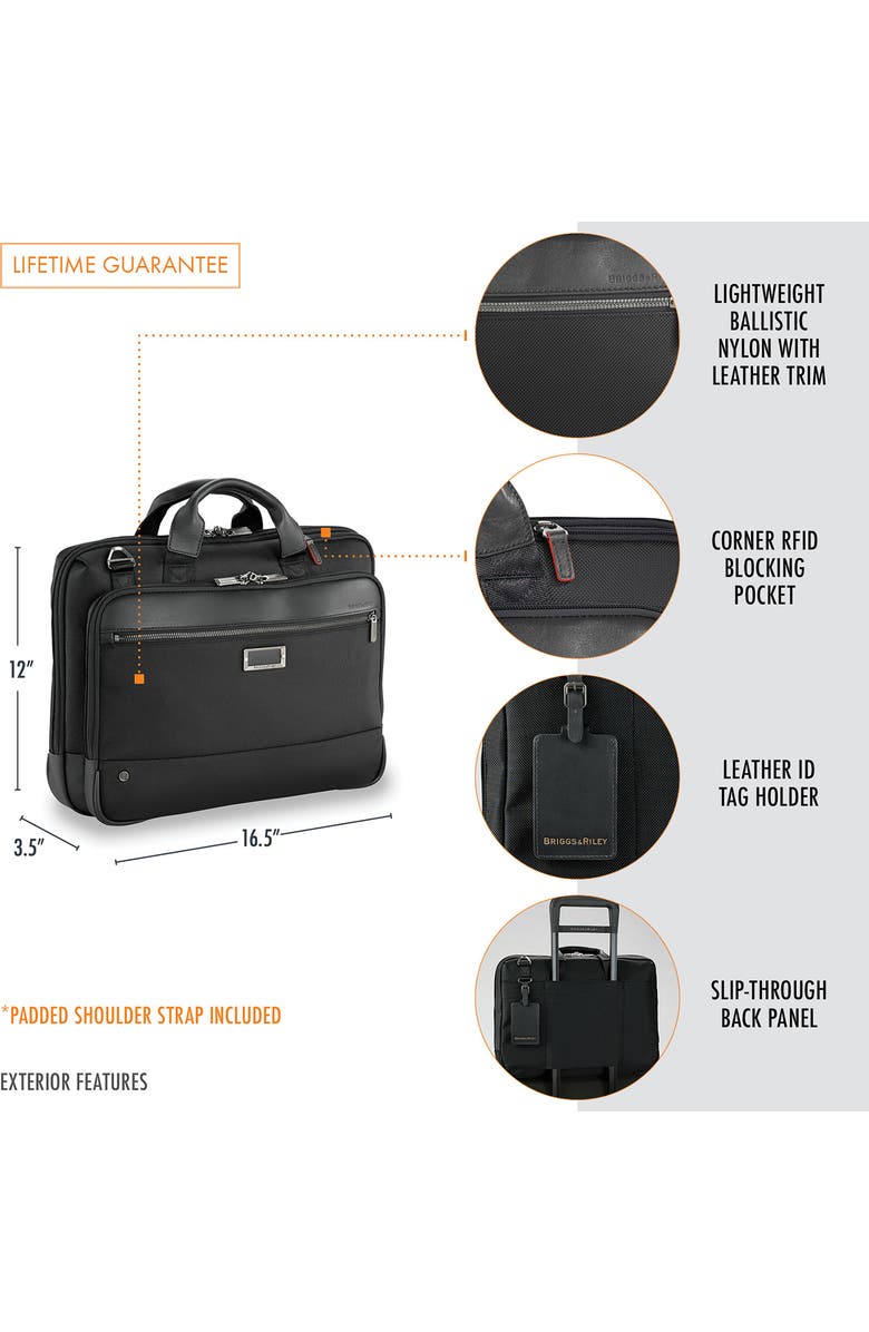 Briggs & Riley @work Slim Briefcase, Alternate, color,
