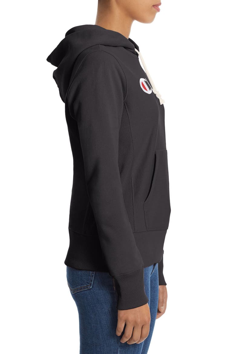 Reverse Weave® Pullover Hoodie, Alternate, color, BLACK