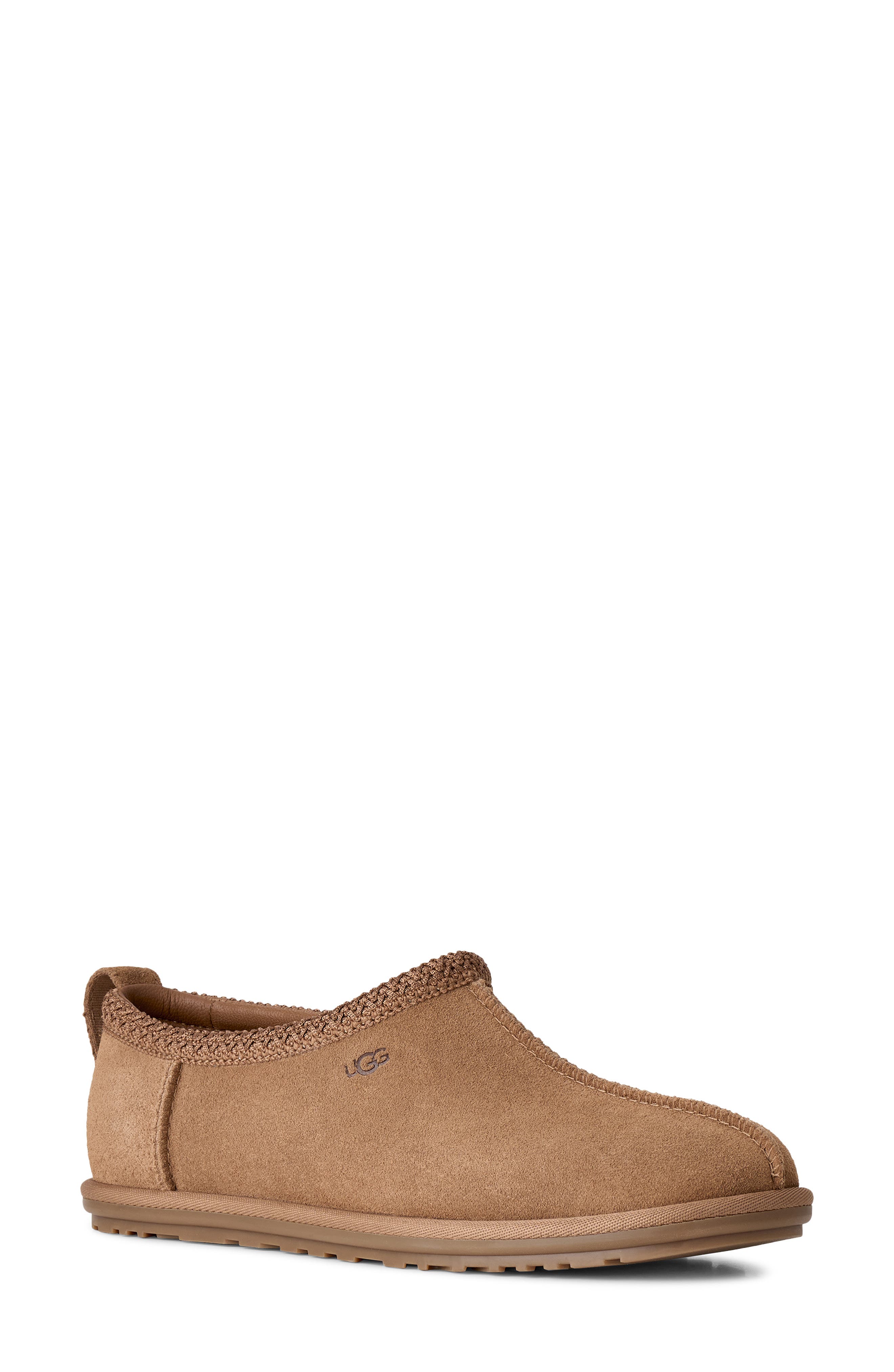 Tasman Deconstructed Genuine Shearling Lined Slipper, Main, color, CHESTNUT