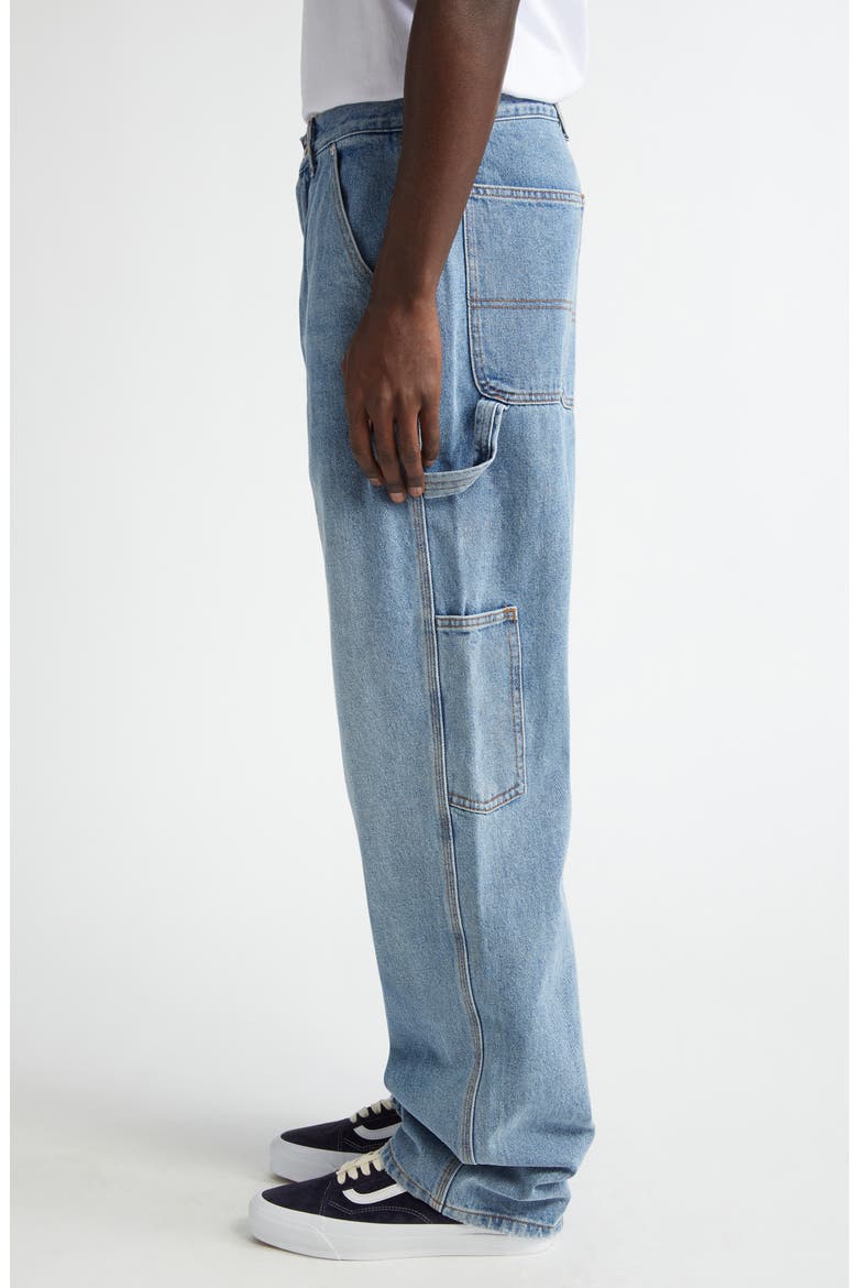 Throttle Straight Leg Carpenter Jeans, Alternate, color, MEDIUM WASH BLUE
