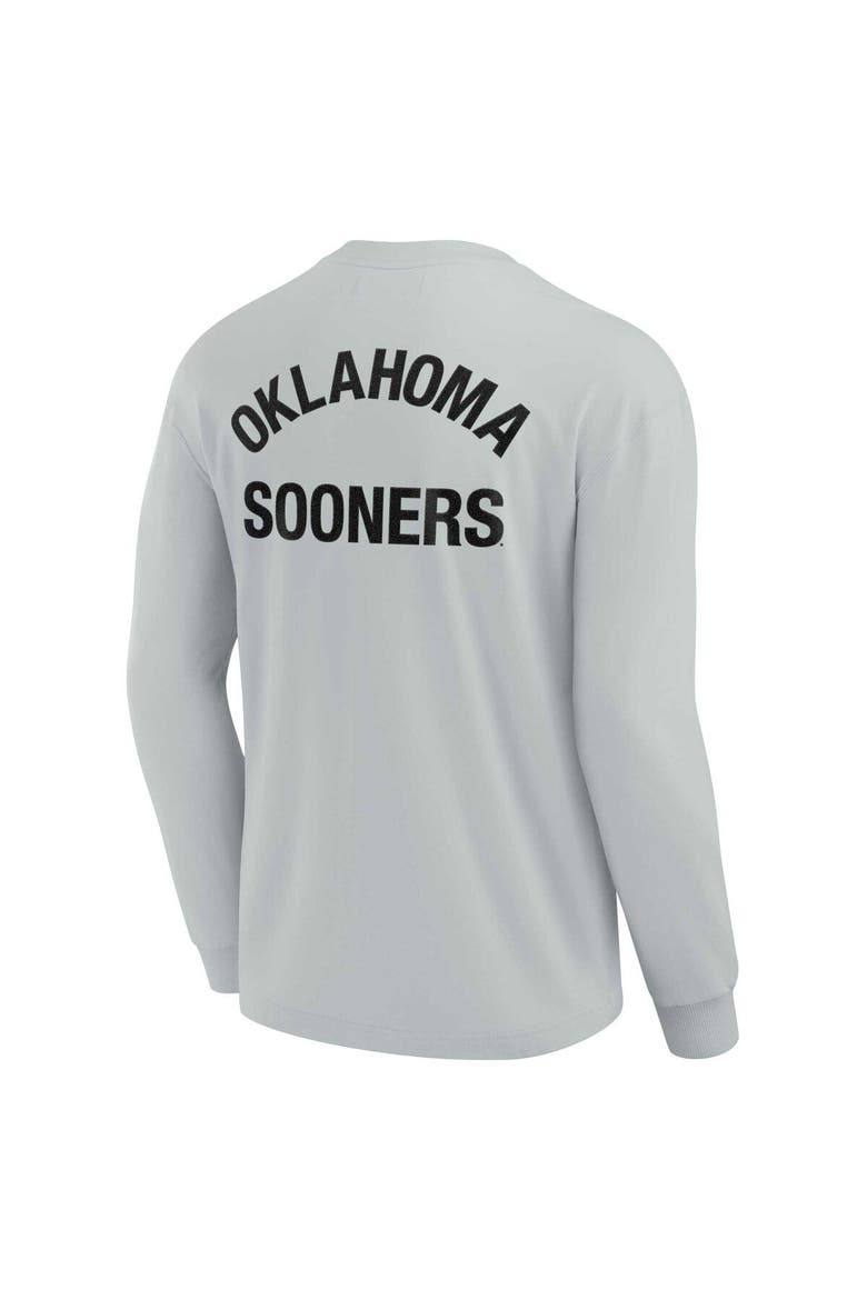 Unisex Fanatics Signature Gray Oklahoma Sooners Elements Super Soft Long Sleeve T-Shirt, Alternate, color, Gray