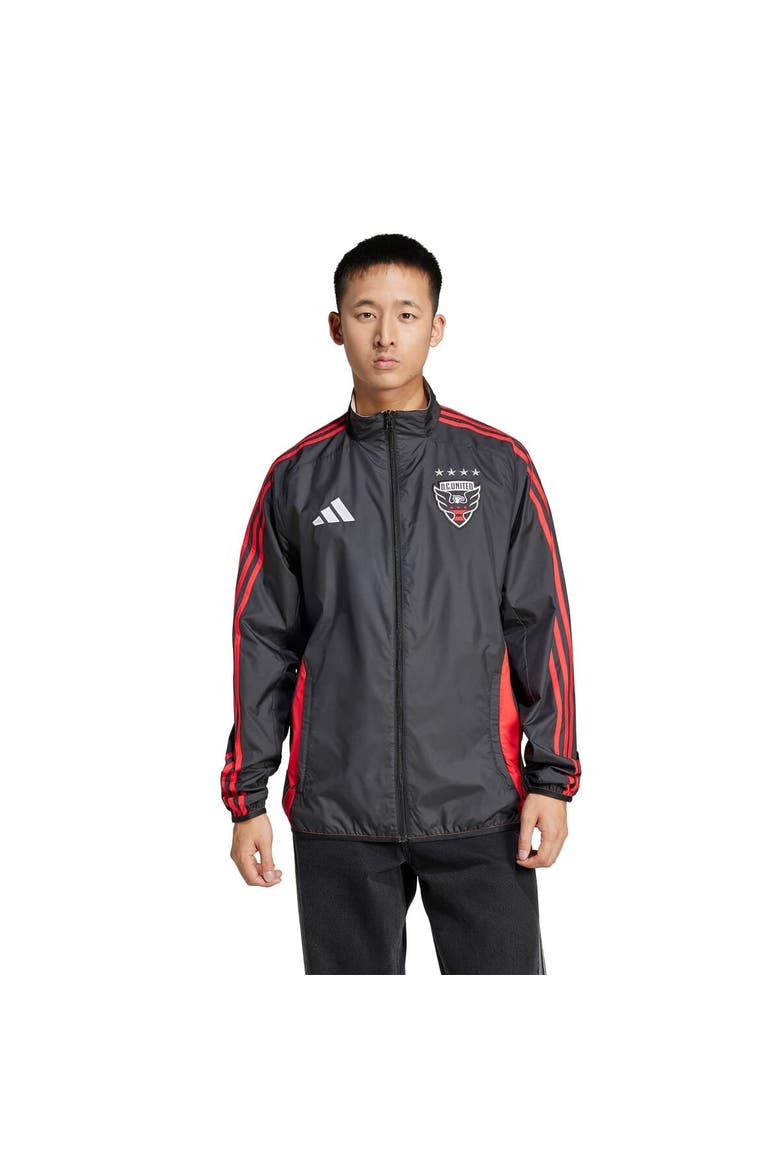 Men's adidas Black/White D.C. United 2025 Anthem Reversible Full-Zip Jacket, Alternate, color, Black