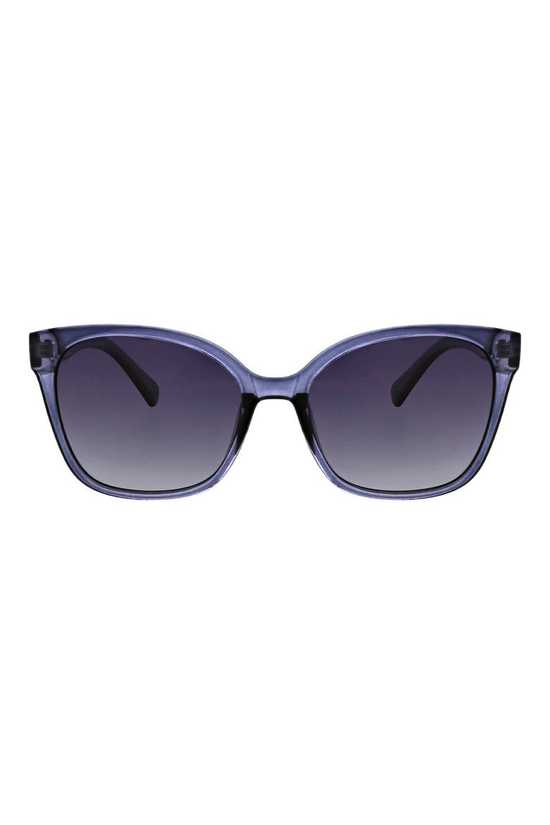 Modern 54mm Square Butterfly Polarized Sunglasses, Main, color, BLUE CRYSTAL