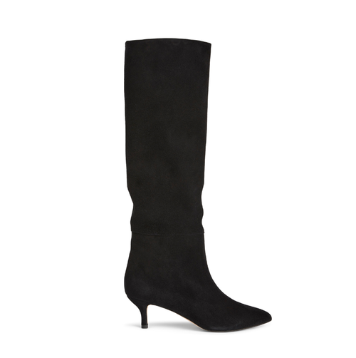 Shop Neil J. Rodgers Eva Slouch Boot In Black Suede