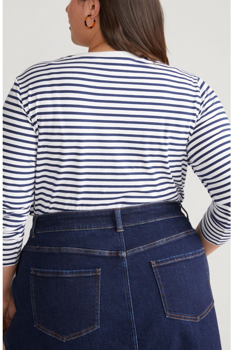 Rex Stripe Long Sleeve T-Shirt, Alternate, color, WHITE/ CENOTE BLUE