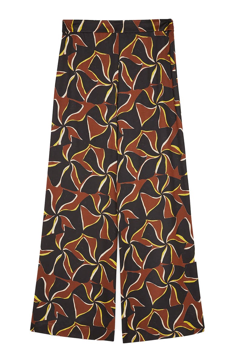 ottod'Ame Viscose Palazzo Trousers, Alternate, color, Brown