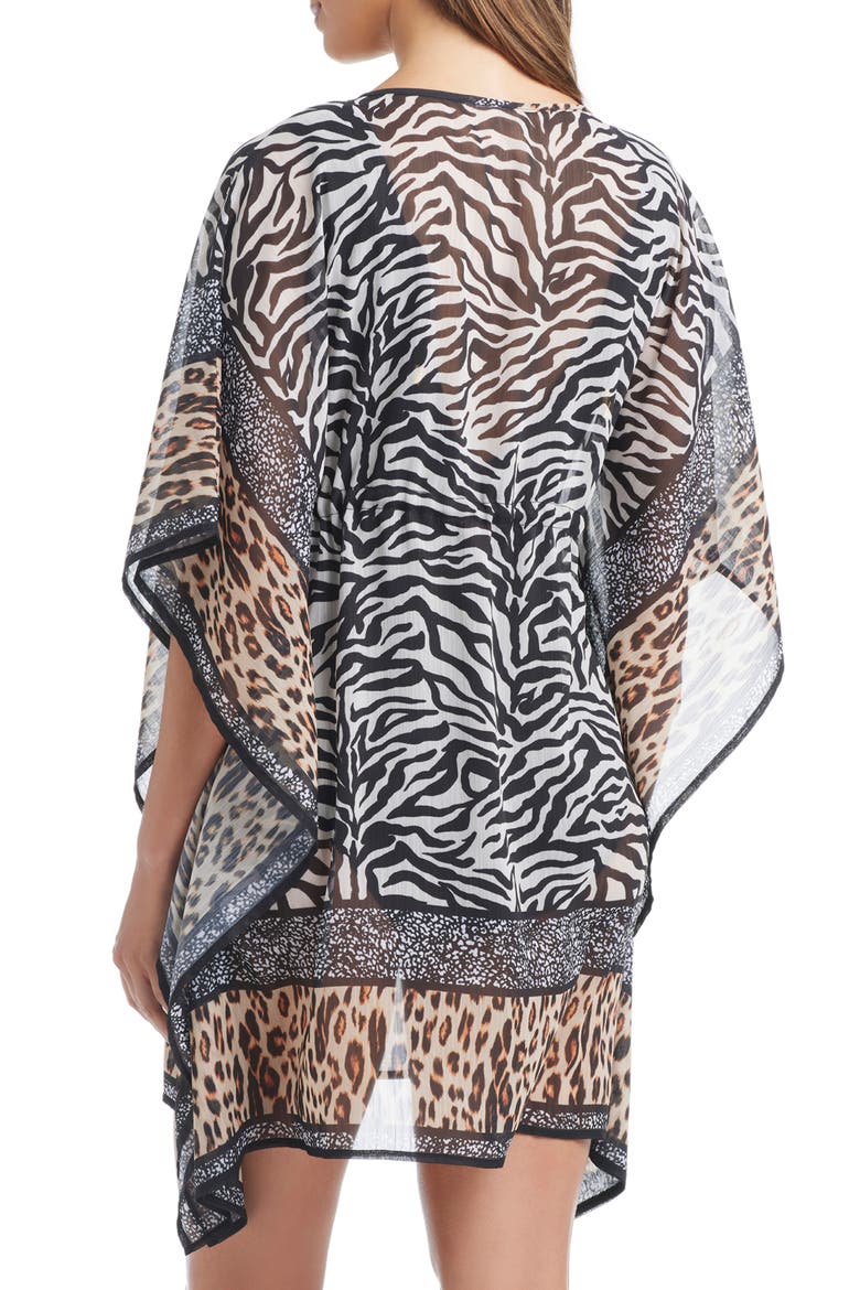 Chiffon Cover-Up Caftan, Alternate, color, MULTI