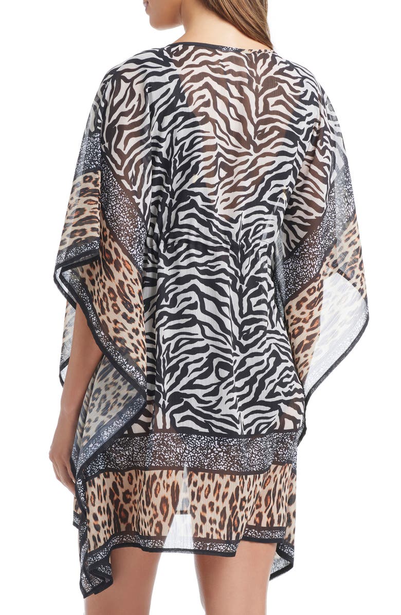 BLEU by Rod Beattie Chiffon Cover-Up Caftan, Alternate, color, Multi