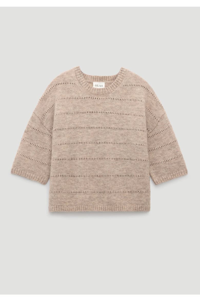 Arlette Gathered Sleeve Tee, Alternate, color, Oatmeal