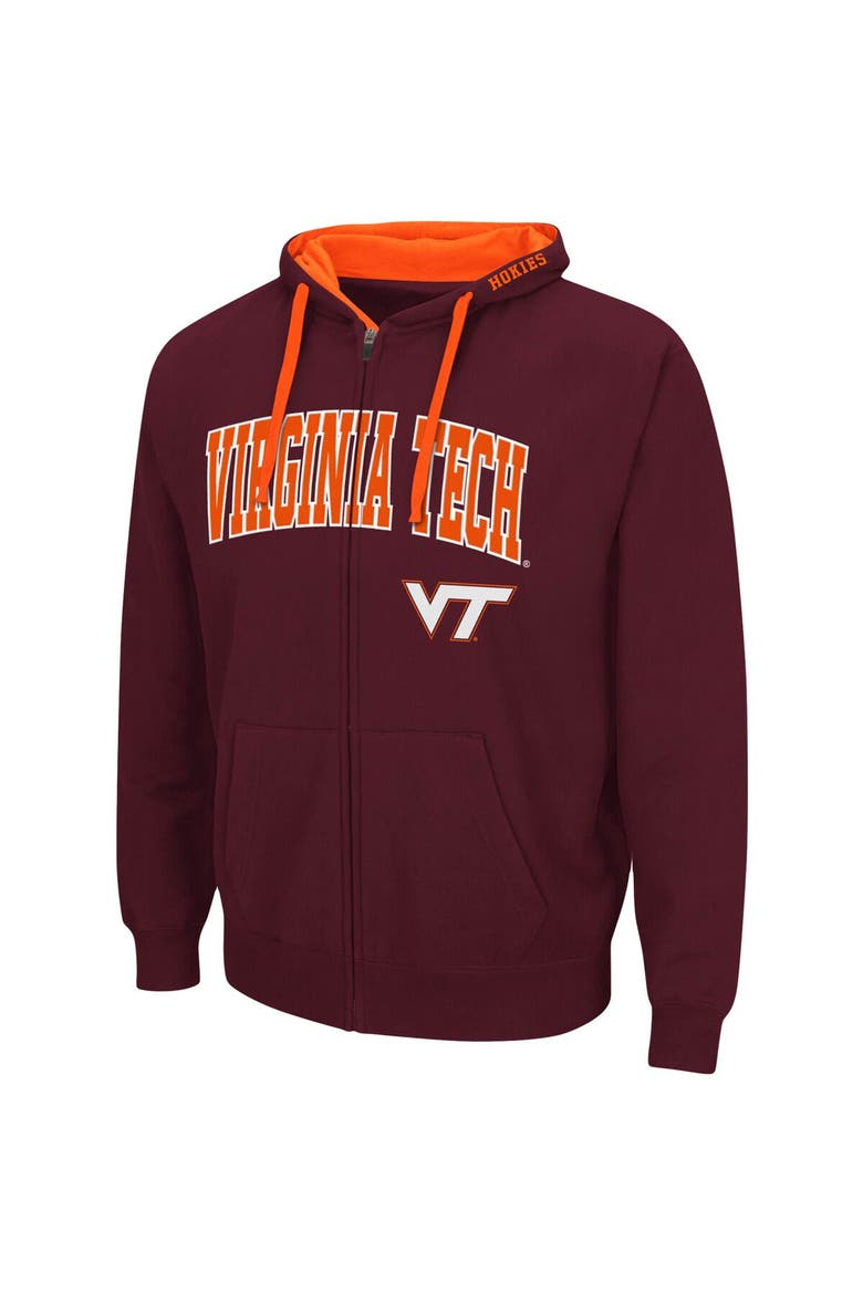 Men's Colosseum Maroon Virginia Tech Hokies Big & Tall Full-Zip Hoodie, Alternate, color, Maroon