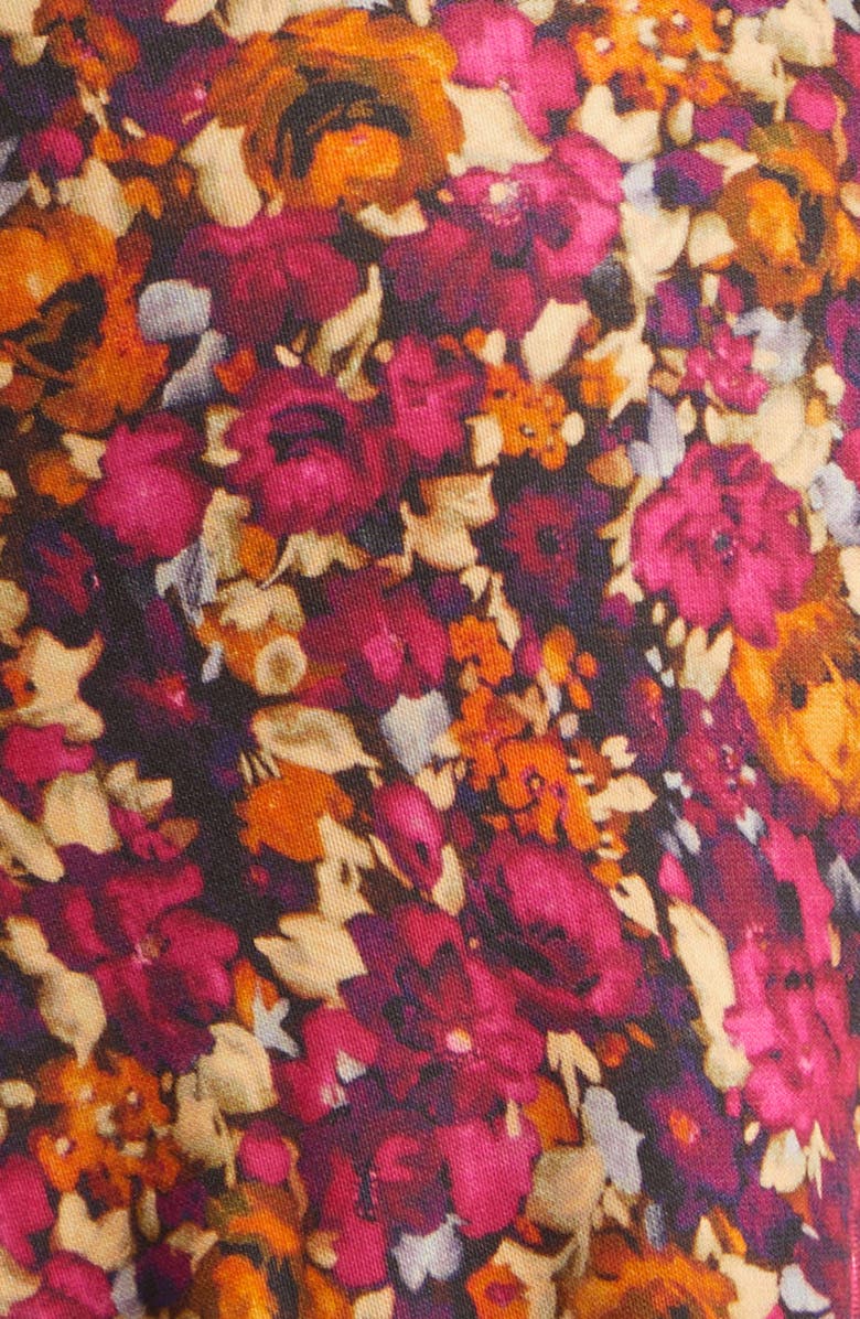 Ulla Johnson Lana Floral Print Ruched Sleeveless Maxi Dress, Alternate, color, Orchid