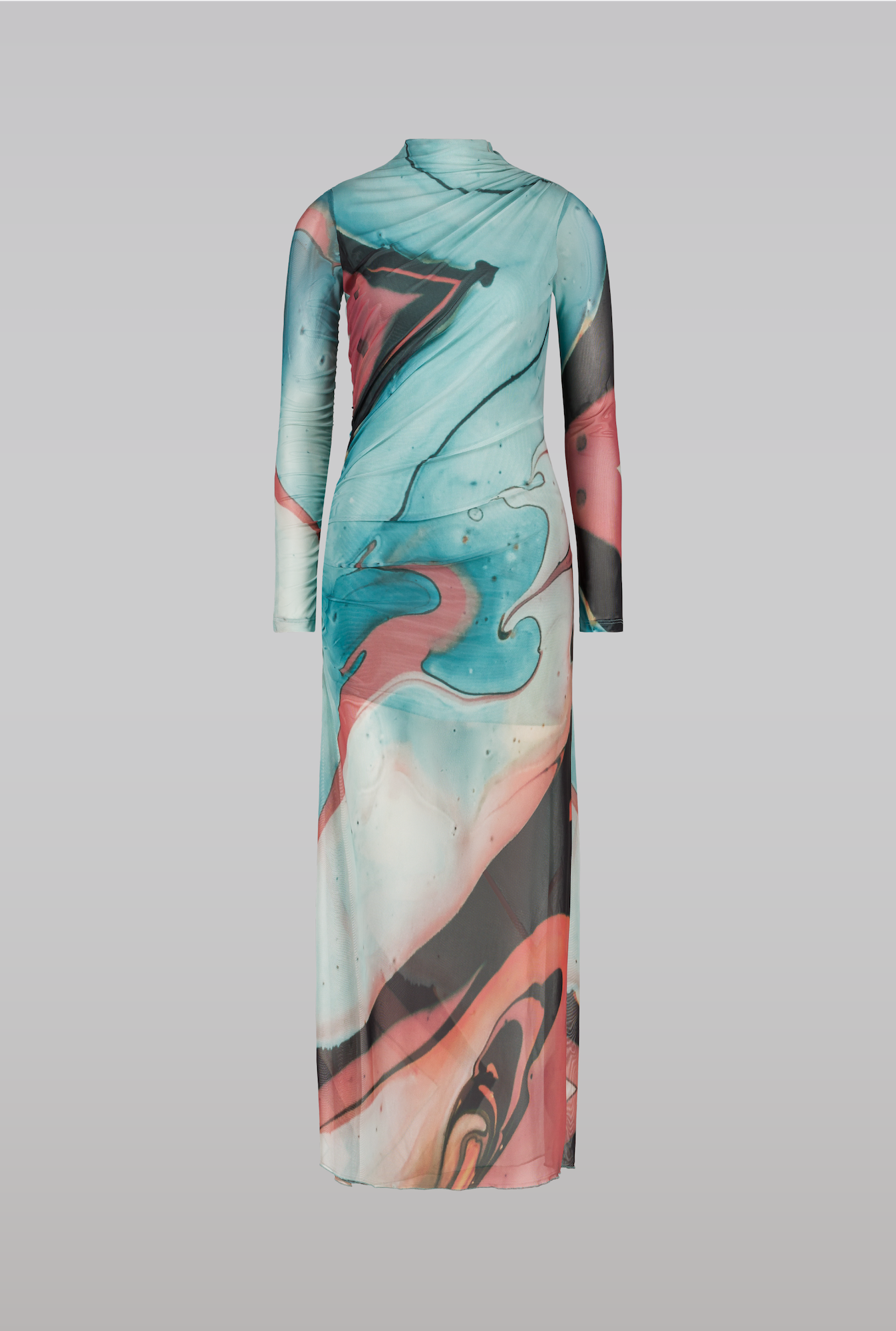 Lava Print Mesh Dress