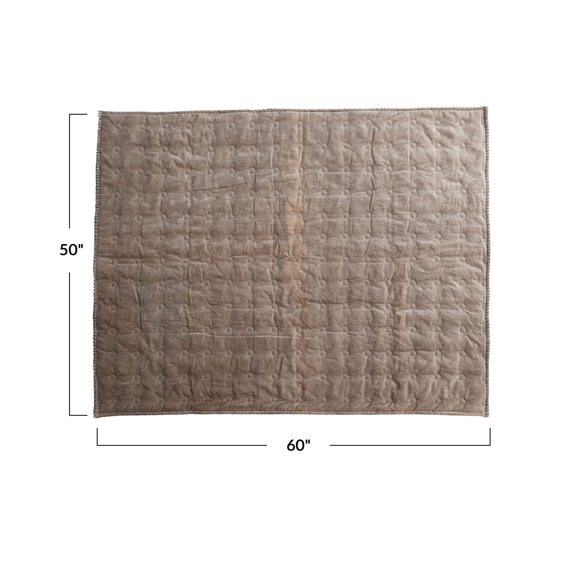 Olive Grove Cotton Velvet Quilted Throw | Nordstrom