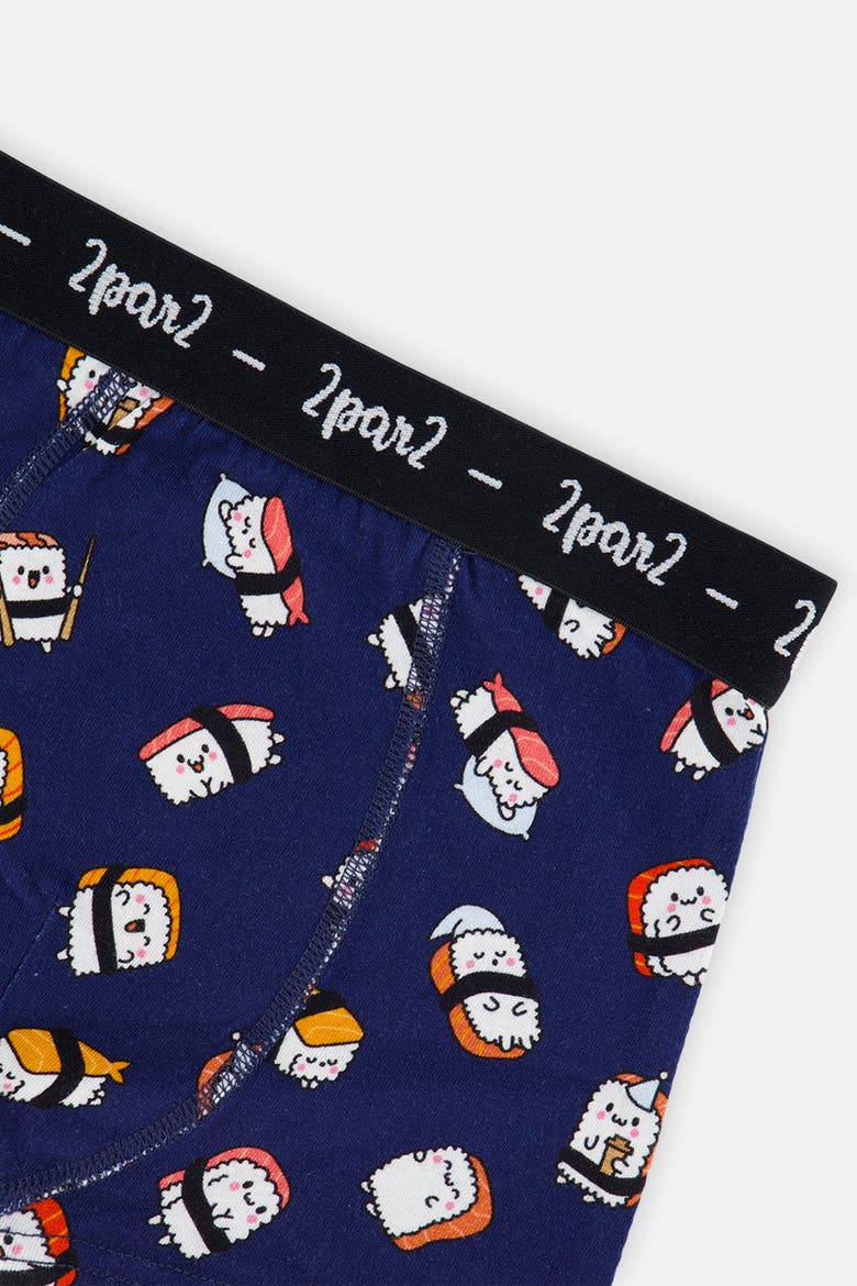 Fun Organic Cotton Elastic Waistband 3-Pack Boxers, Alternate, color, Fun Print