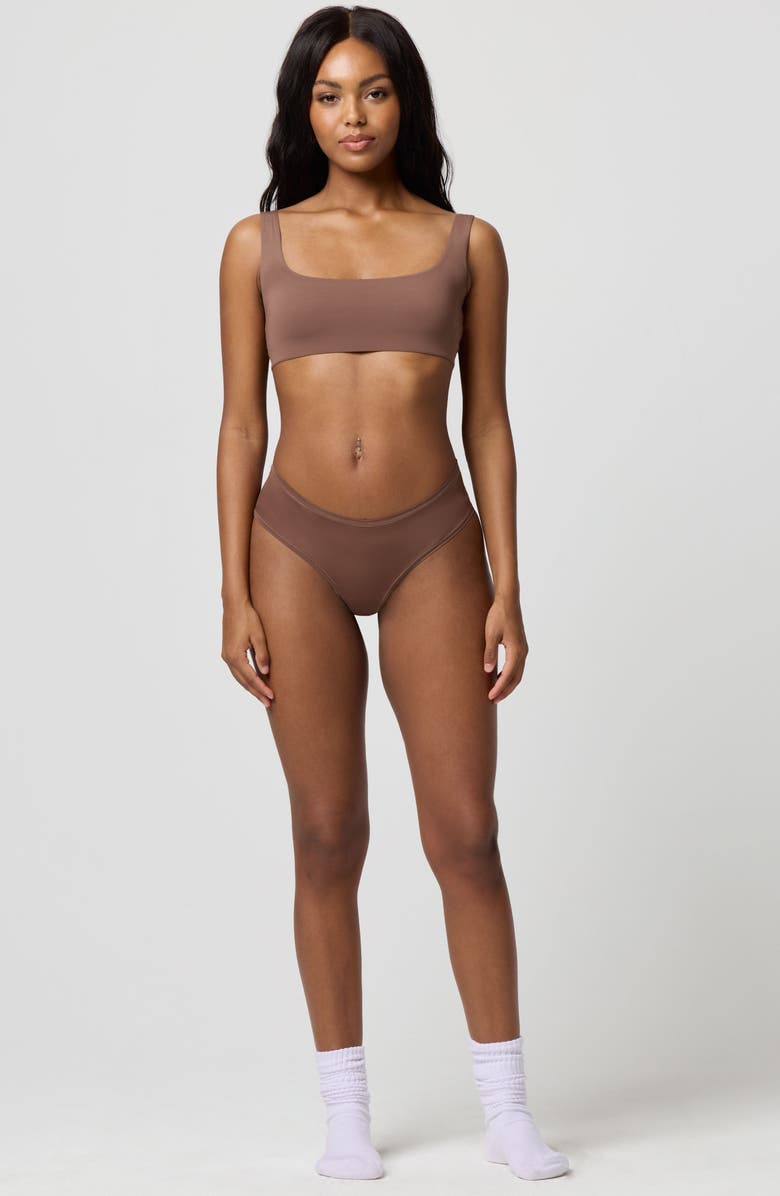 Florence by Mills Soft Flex Hipster Panties, Alternate, color, Chestnut