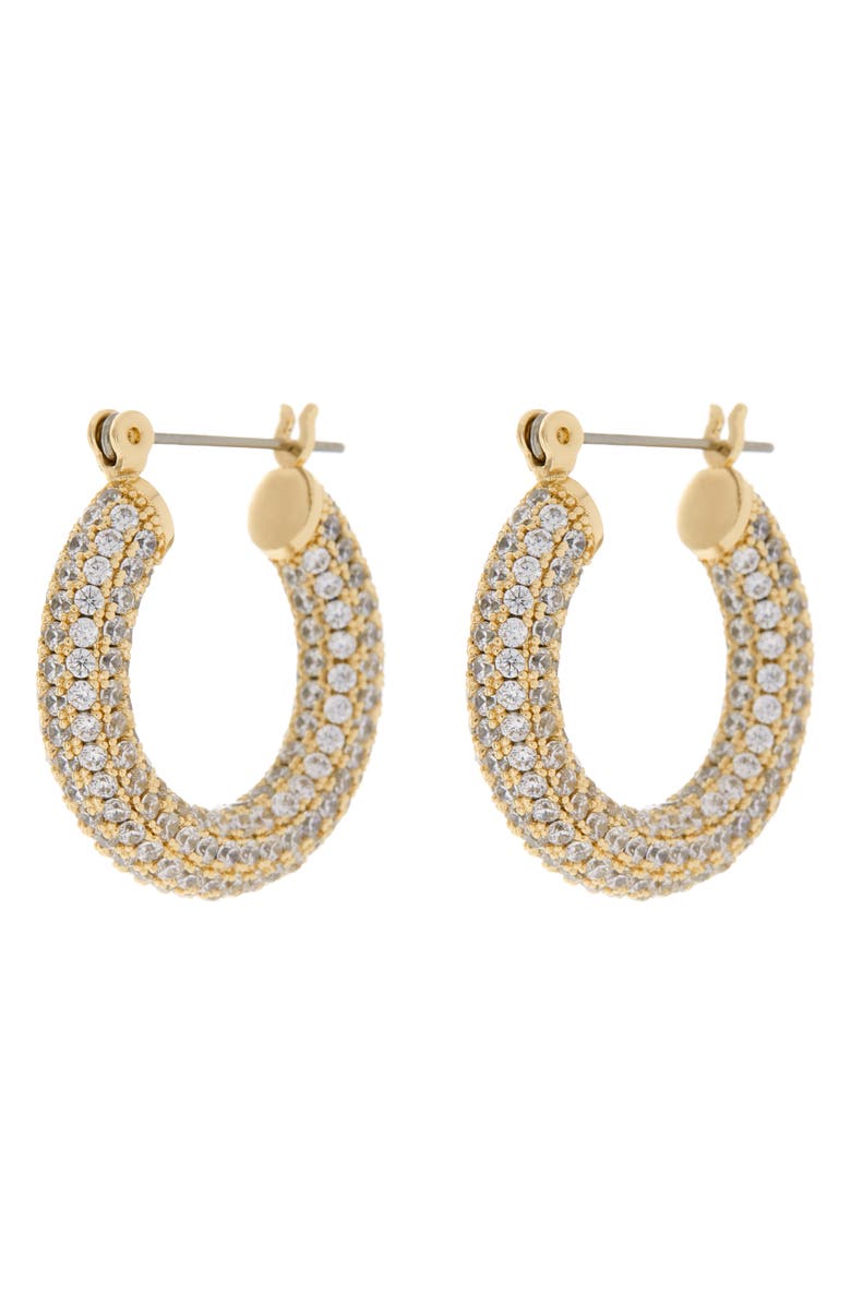 Luv AJ Baby Amalfi Pavé Hoop Earrings, Main, color, Gold