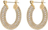 Luv AJ Baby Amalfi Pavé Hoop Earrings
