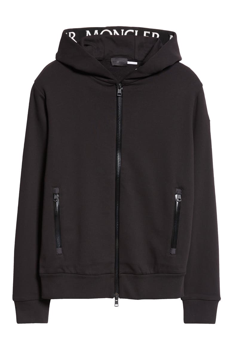 Moncler Maglia Logo Embroidered Zip Front Hoodie (Men) | Nordstrom