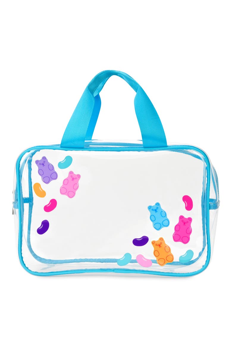 Kids' Jelly Bears Cosmetic Bag Trio, Alternate, color, MULTI BLUE