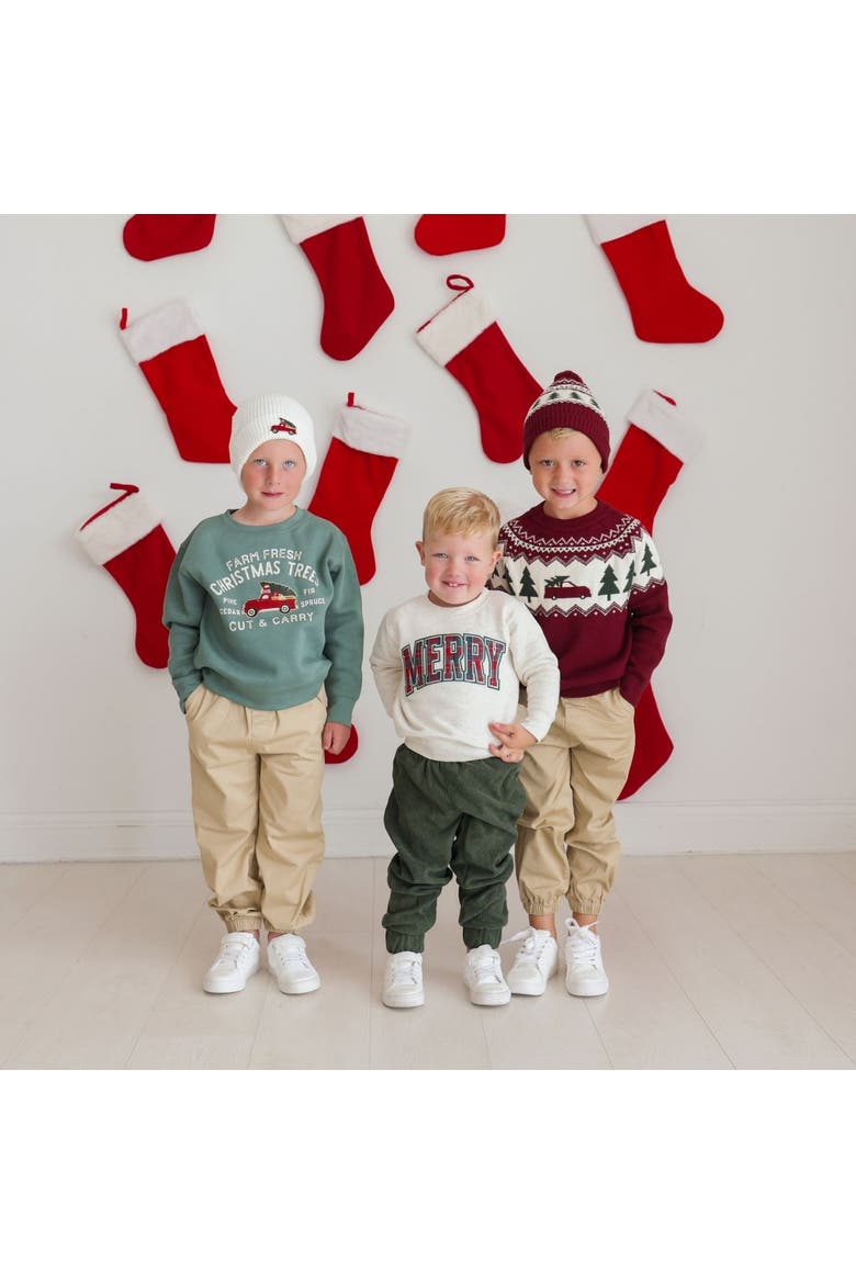 Farm Fresh Christmas Tree Patch Sweatshirt, Alternate, color, Sage Green