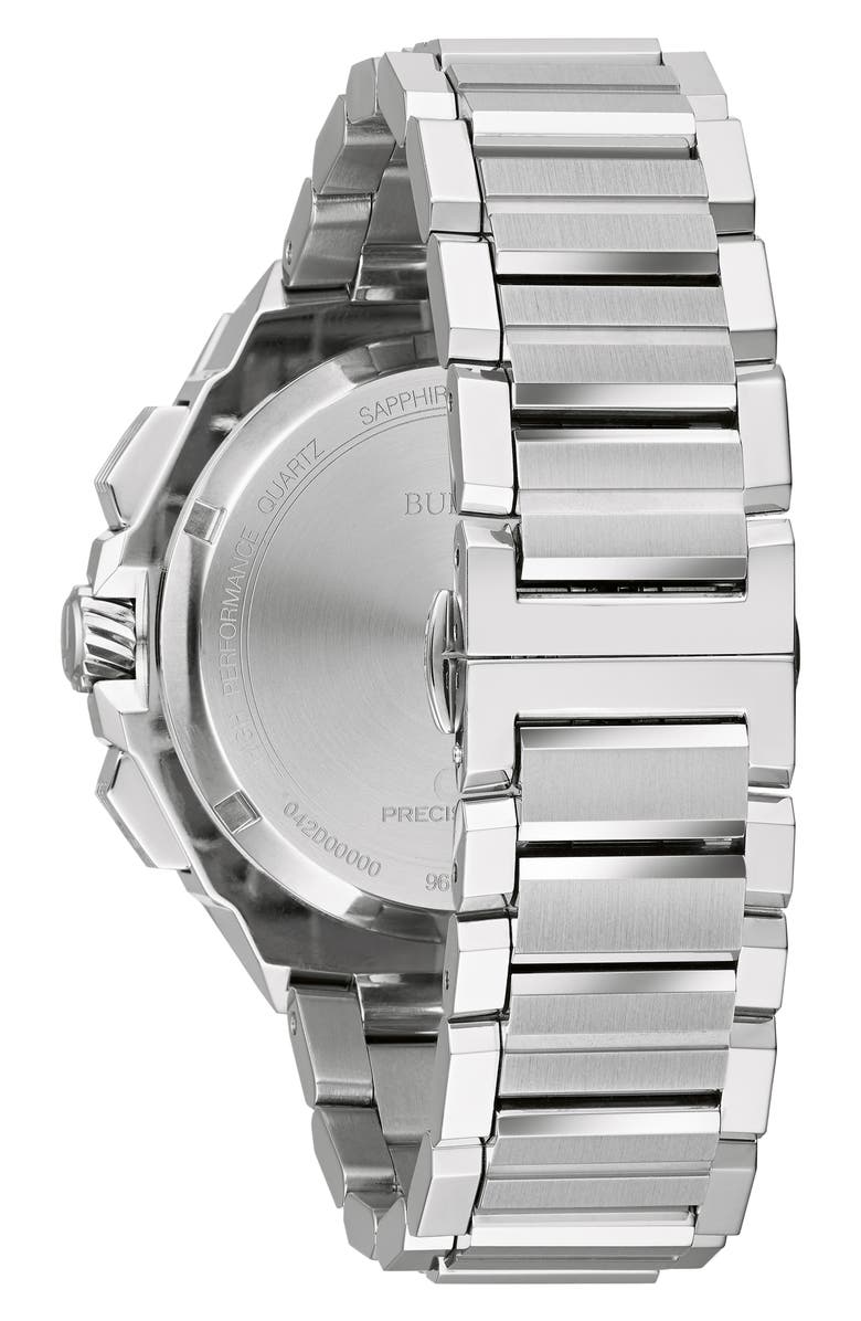 BULOVA Series X Chronograph Bracelet Watch, 45mm, Alternate, color, Silver-Tone