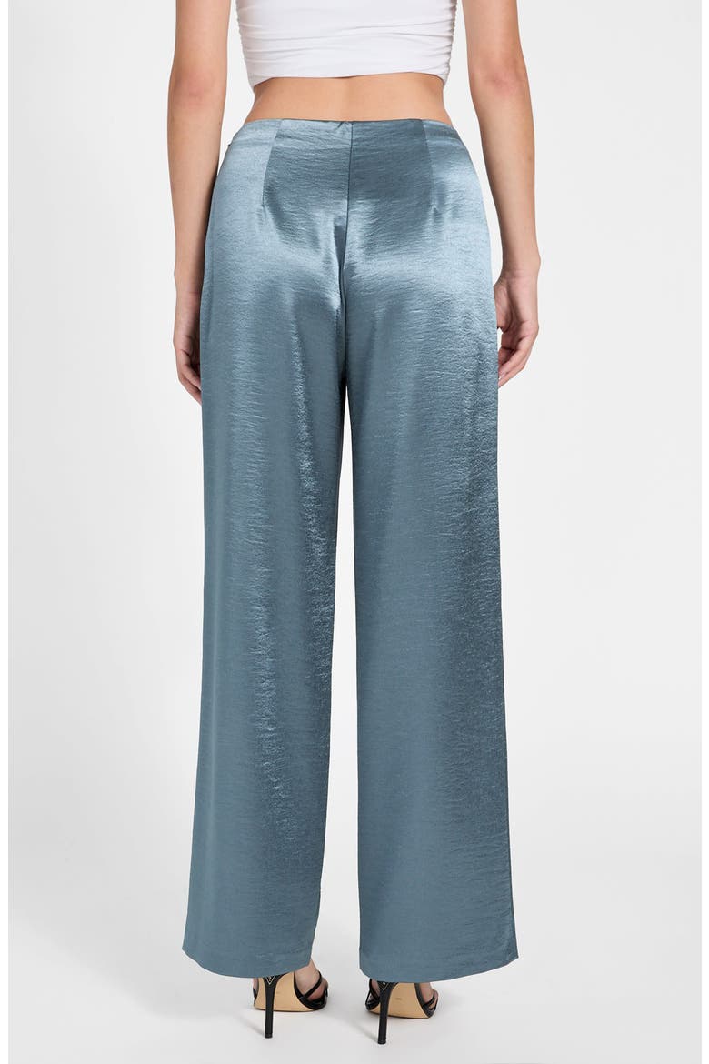 Julie High Waist Satin Pants, Alternate, color, BLUE
