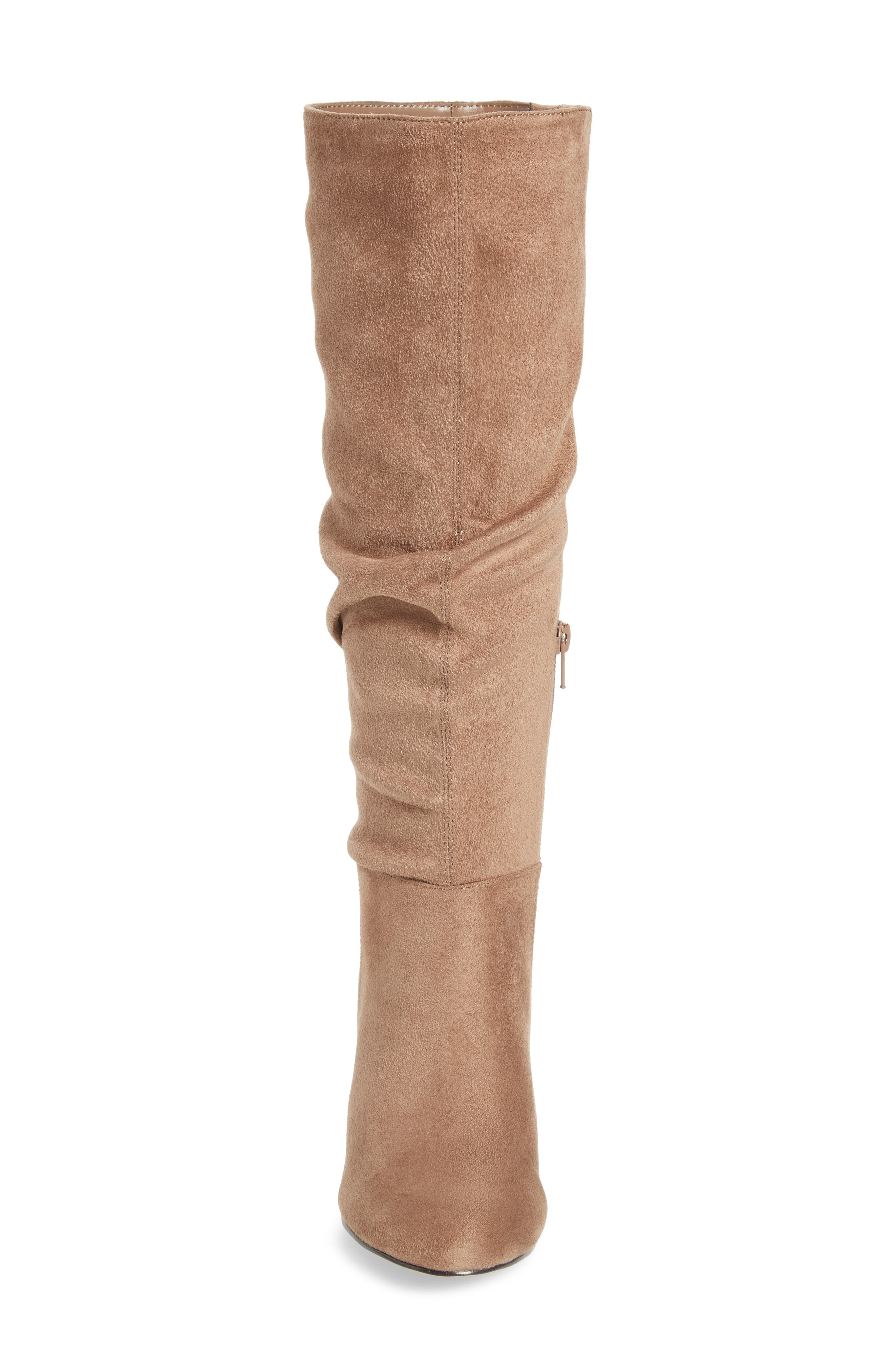 Karen II Knee High Slouch Boot, Alternate, color, TAUPE FAUX SUEDE
