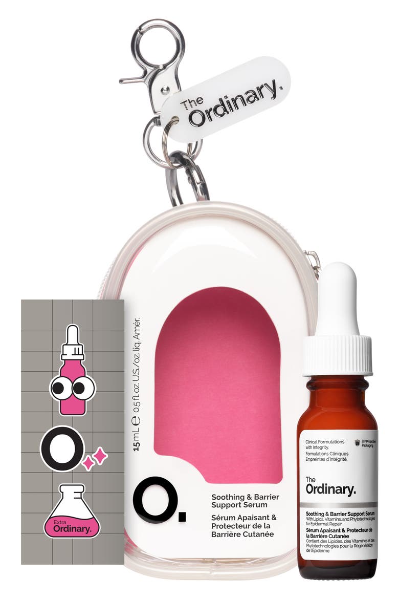 Soothing & Barrier Support Serum & Key Chain Pouch Set, Main, color, NO COLOR
