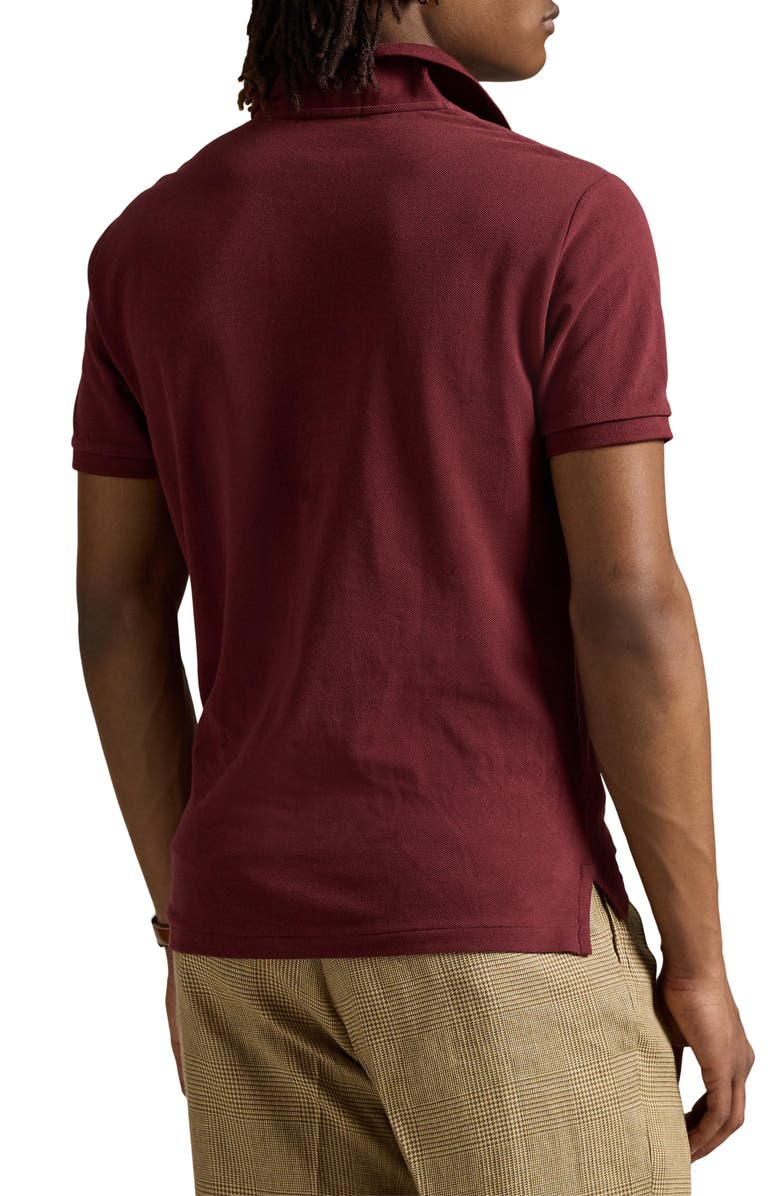 Polo Ralph Lauren Classic Fit Dog Print Cotton Piqué Polo, Alternate, color, Red Wine Heritage Bear